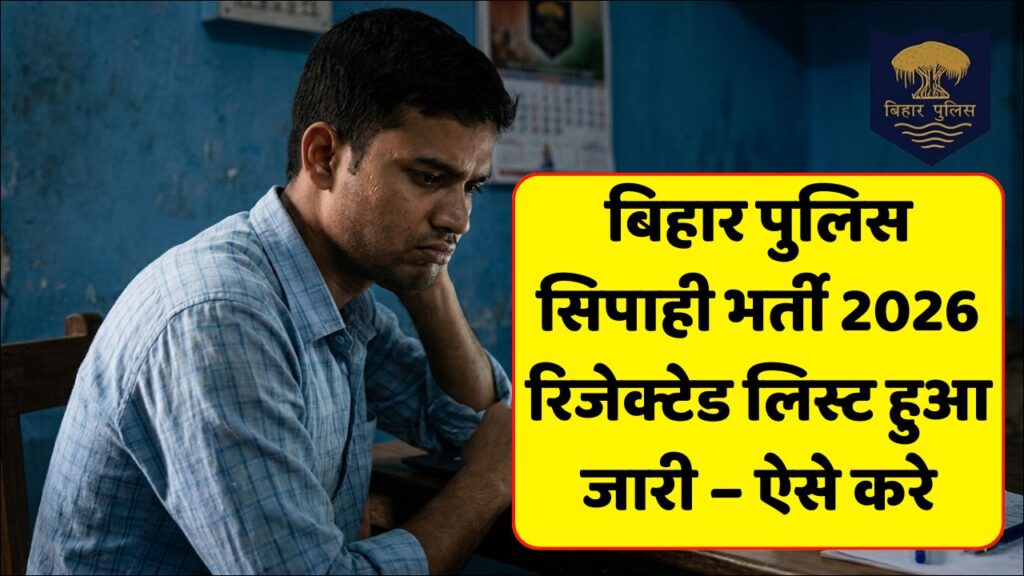 Bihar Police Constable Rejected List 2026 Out