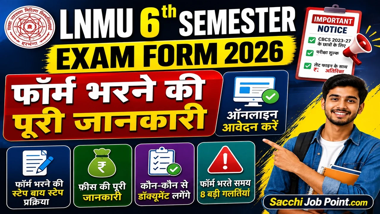 Read more about the article LNMU University UG 2023-27 6th Semester Exam Form 2026: आवेदन तिथि, फीस, लेट फाइन और परीक्षा तिथि