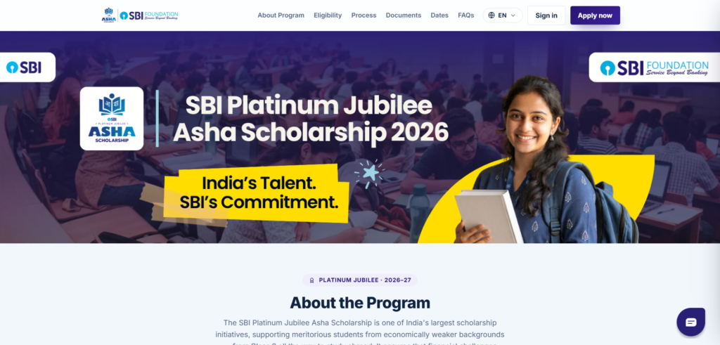 SBI Asha Scholarship 2026-27 में आवेदन कैसे करें?